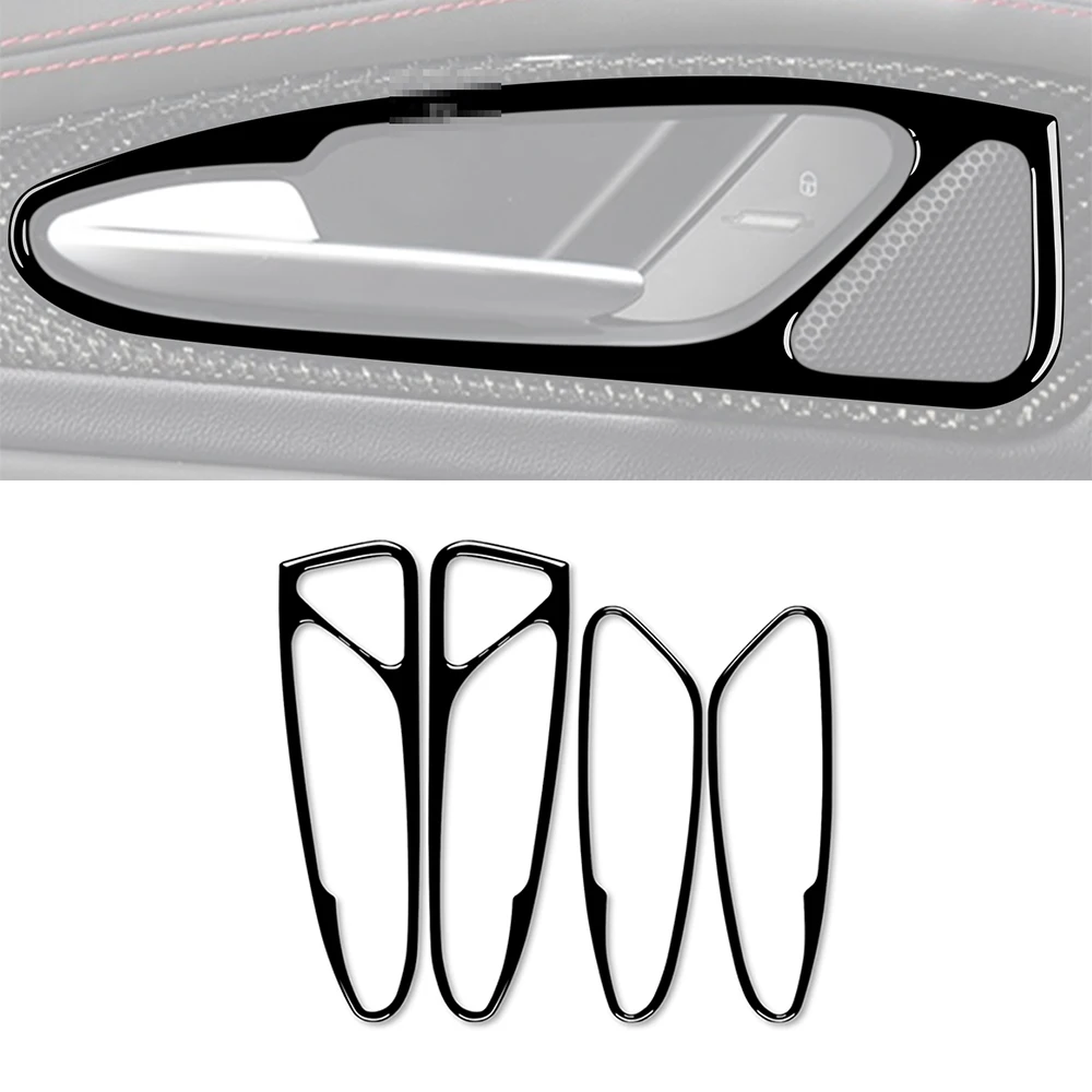 

Декоративная накладка на дверную ручку для Alfa Romeo Stelvio 2016 2017 2018 2019 2020 2021 2022, аксессуары для автомобиля, черное пианино