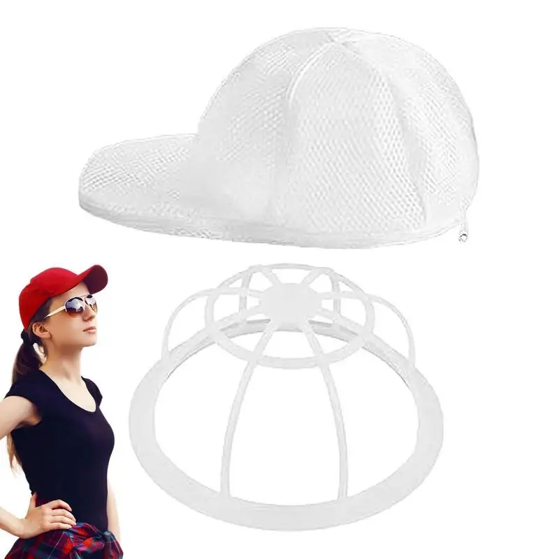

Hat Cleaning Cage Washing Machine Hat Protector Multifunctional Hat Cleaning Protector Frame With Mesh Bag Hat Protector Racks