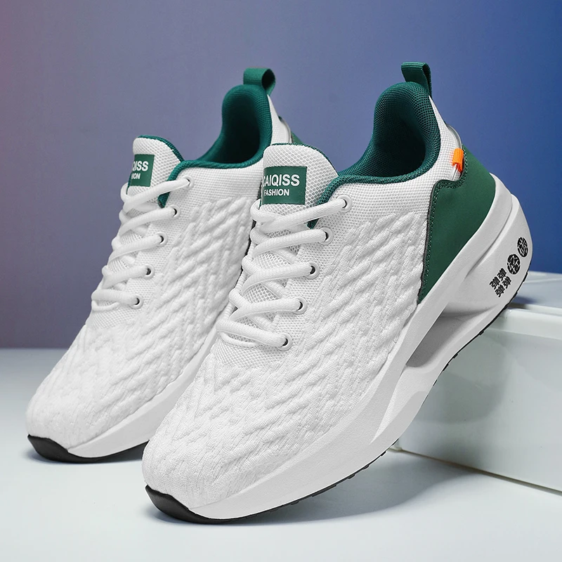 Men's Lightweight Breathable Fabric Running Shoes - Breathable Outdoor Sports Shoes for Gym, Jogging, Tennis - Comfortable Cushioning and Support