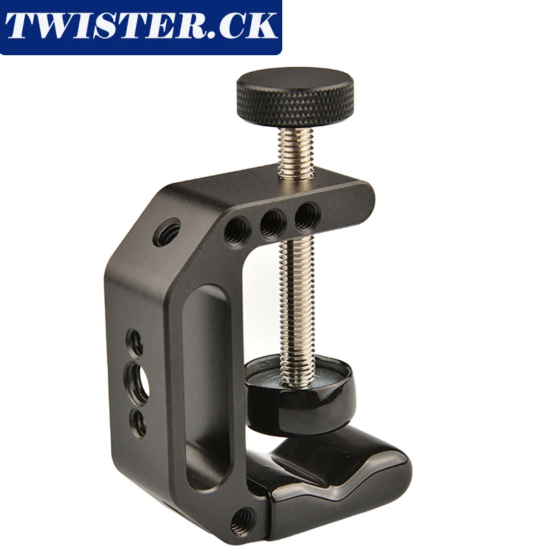 Camera Mount Clamp G Clamp Mount Metal Desktop With 1/4 3/8 Thread Holes For Monitor Camera