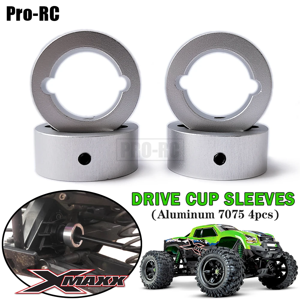 4PcsDriveCupSleeveSetAluminum7075forTRAXXAS15XMaxxXMAXX6S