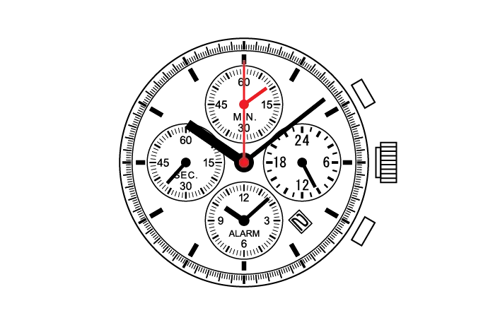 YM64 Movement Epson YM64A Movemen YM Series YM64A Quartz Movement Size:12'''6Hands 3.6.9.12 Small Seconds /date display at 4:00