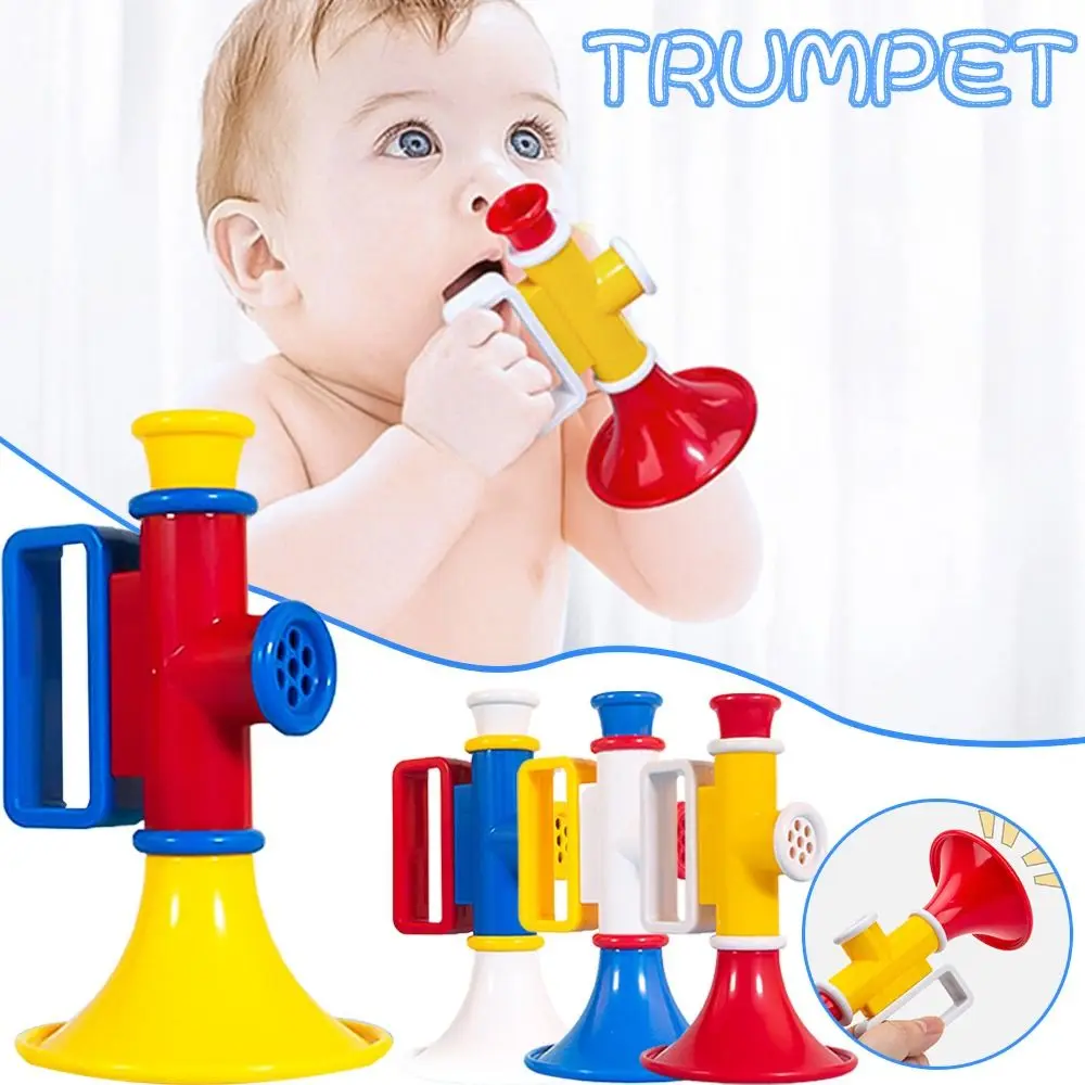 

Kids Cartoon Trumpet Horn Toys Music Instrument Performance Prop Baby Educational Toy Children Birthday Party Gift For Boy Girl