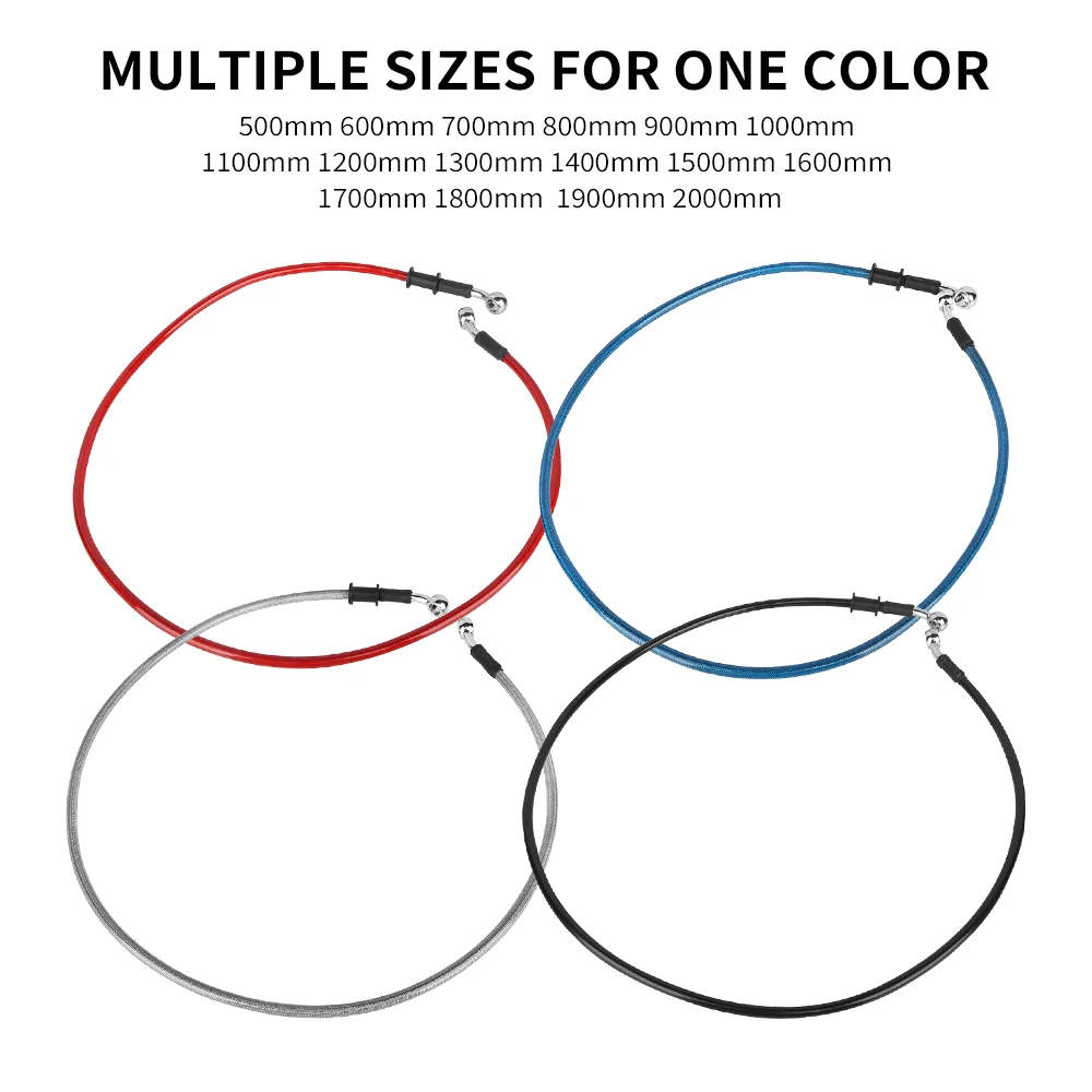 JFG Racing 500mm-2000mm Red Reinforced Hydraulic Clutch Hose For - View #5