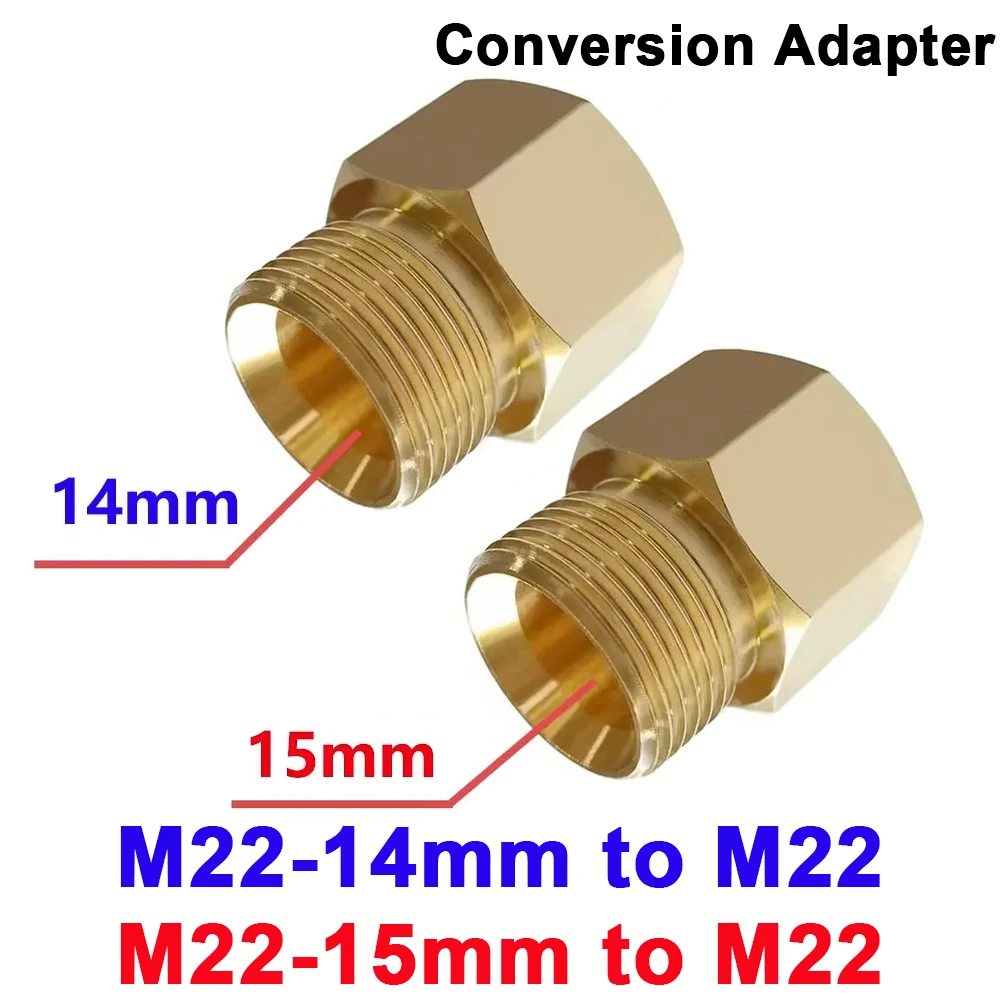 Pressure Washer Coupler M22 15mm Female Thread to M22 14mm Male Quick Fitting For Washer Gun Connection Hose Nozzle Car Wash