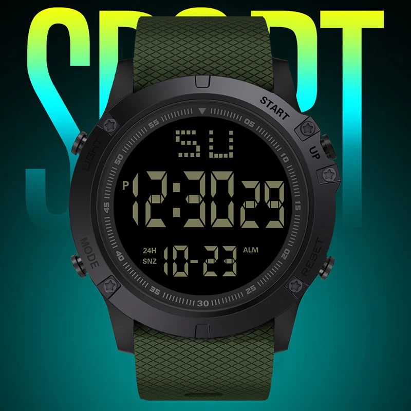 modern multi-function sports LED digital watch