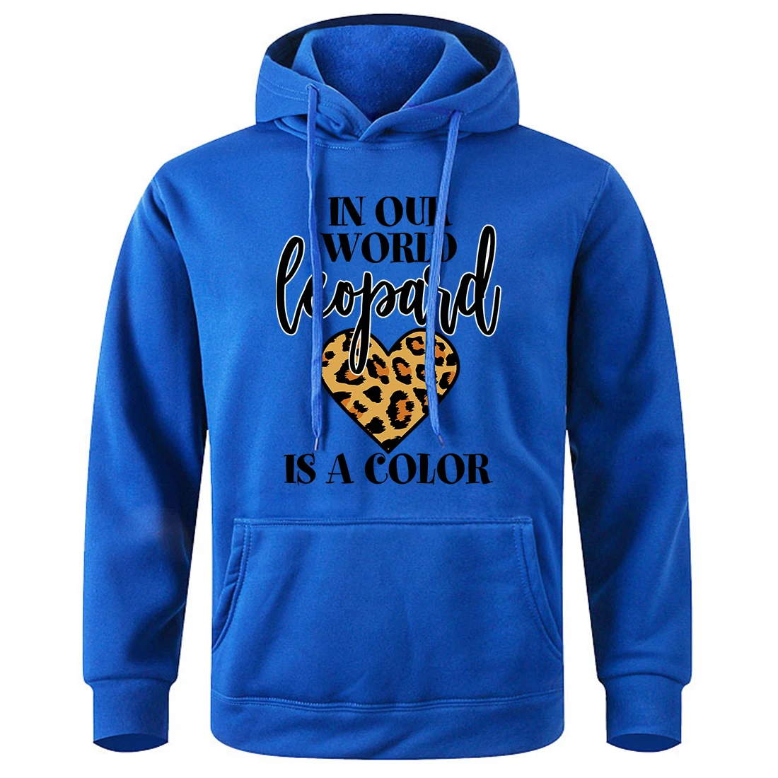 

In Our World Leopard Is A Color Printing Hoodies Men Loose Oversized Hoodie Casual Fashion Hooded Creative Sports Street Clothes