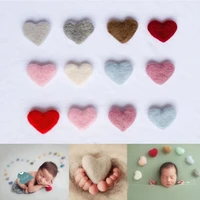 5pcs Mohair Wool Heart Newborn Photography Props Handmade Crafts DIY Photo Props Accessories Baby Felt Love Heart Fotografia 1