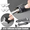 5in1 Silicone Scraper Sealant Smooth Remover Tool Set Caulking Finisher Smooth Grout Kit Decoration Seam Tools Scraper Grout Kit 1
