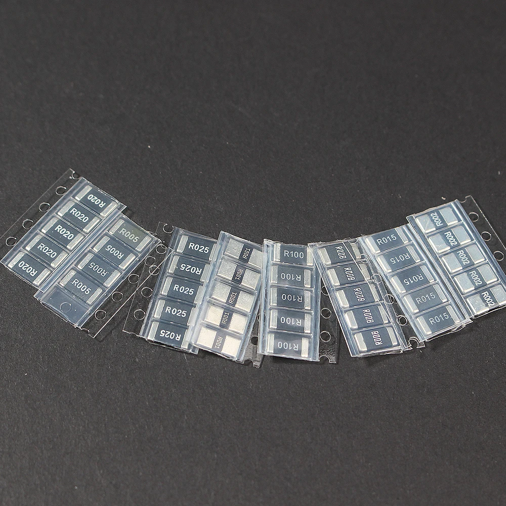 50PCS SMD Resistor Kit 1% High Precision 2512 0.001R ~ 0.1R 10 Values Alloy Resistance New Chip Resistance Assorted Set