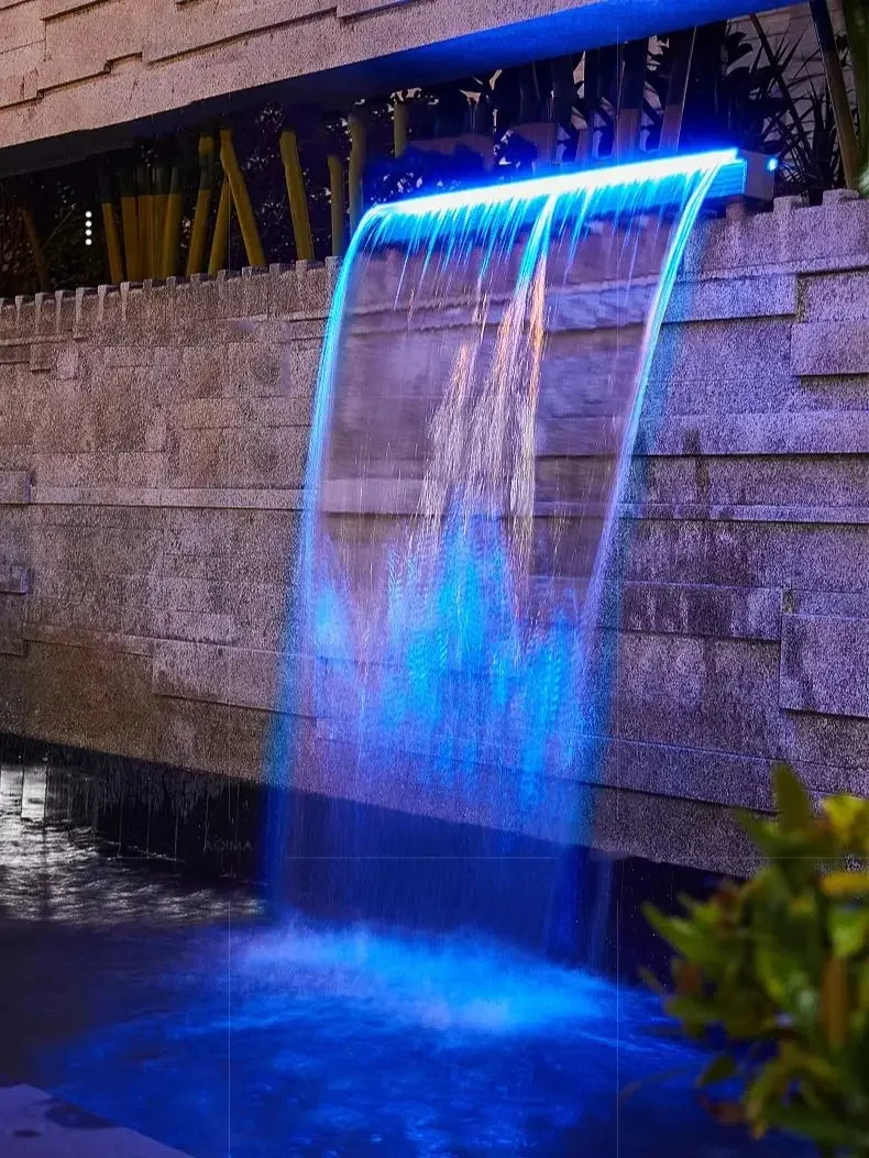 Description Picture 2 of itemLED Waterfall Descent Fountain Light 30cm 60cm 90cm 120cm Swimming Pool Cascade Decorative Wall Hanging Fountain Spillway