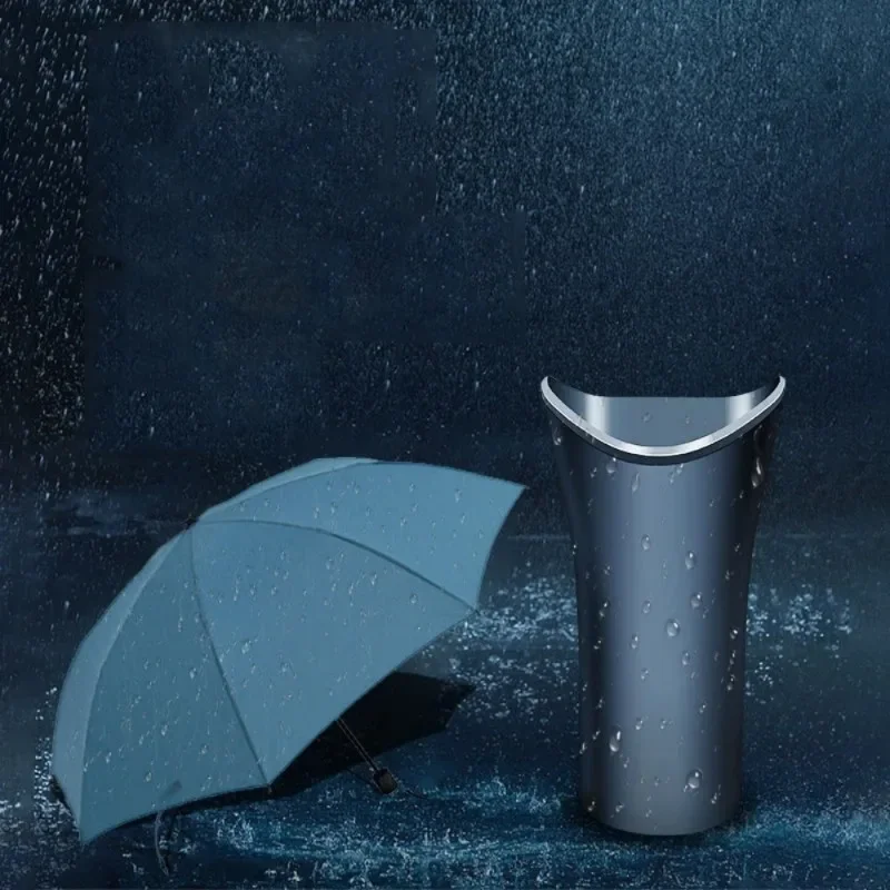 Multifunctional Car Umbrella Storage Bucket Plastic Holder with Hook for Gathering Bottle Shelves Car Trash Can