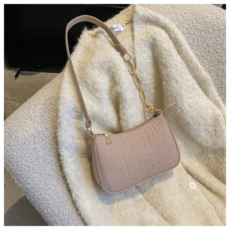 Texture Bag Shoulder Single New Crescent Saddle Handbag For Woman Messenger Versatile Luxury Crossbody High-Grade High-Quality