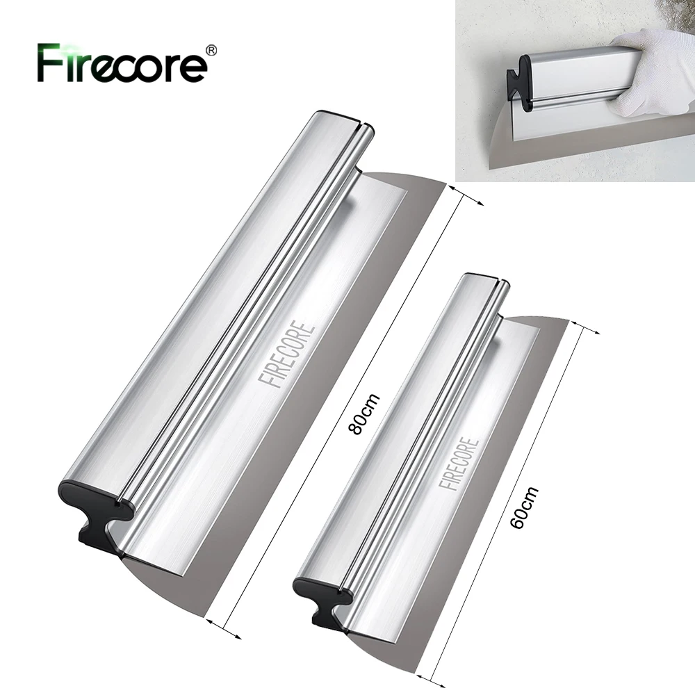 Espátula Firecore Drywall Smoothing Lâmina Flexível Knockdown Faca de Alumínio Extrudido Ferramentas de Parede Faça Você Mesmo 60 cm 80cm