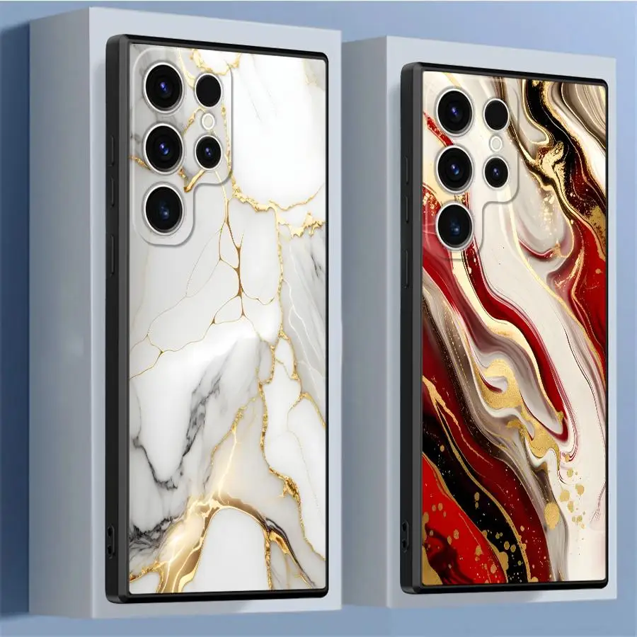 Chic Marble Print Phone Case - Sleek Silicone Cover
