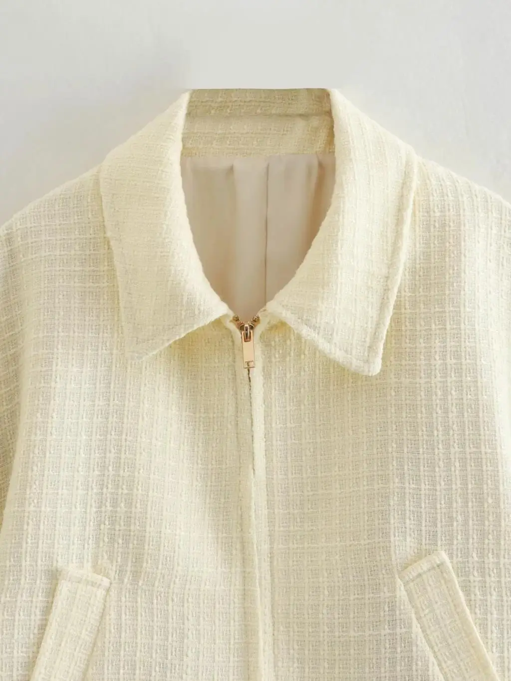 Women's Jackets rfzatrafins Coat Outwear Long Sleeve Tops Solid With Zipper Jacket Ladies Casual Cropped Coat For Women Bombers