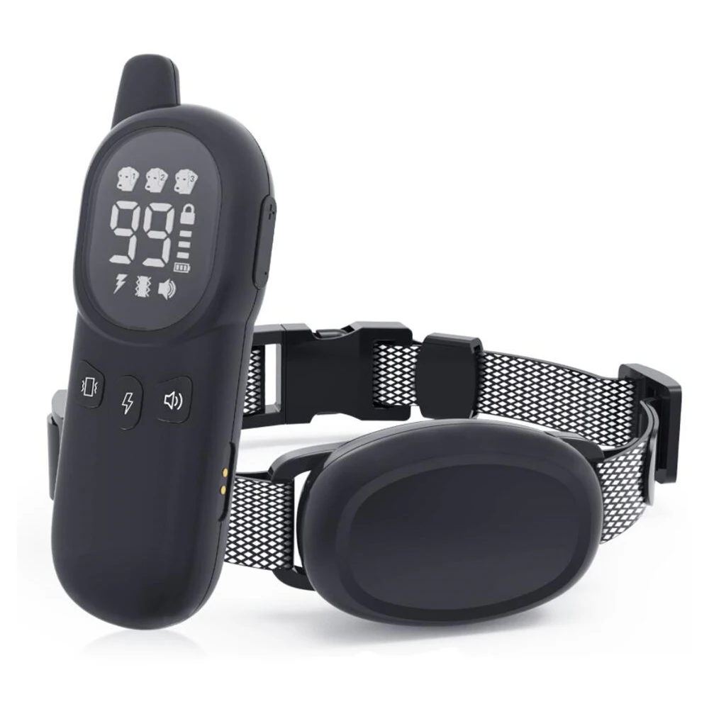 800m Dog Training Collar LCD Dog Bark Stopper Waterproof Pet Remote