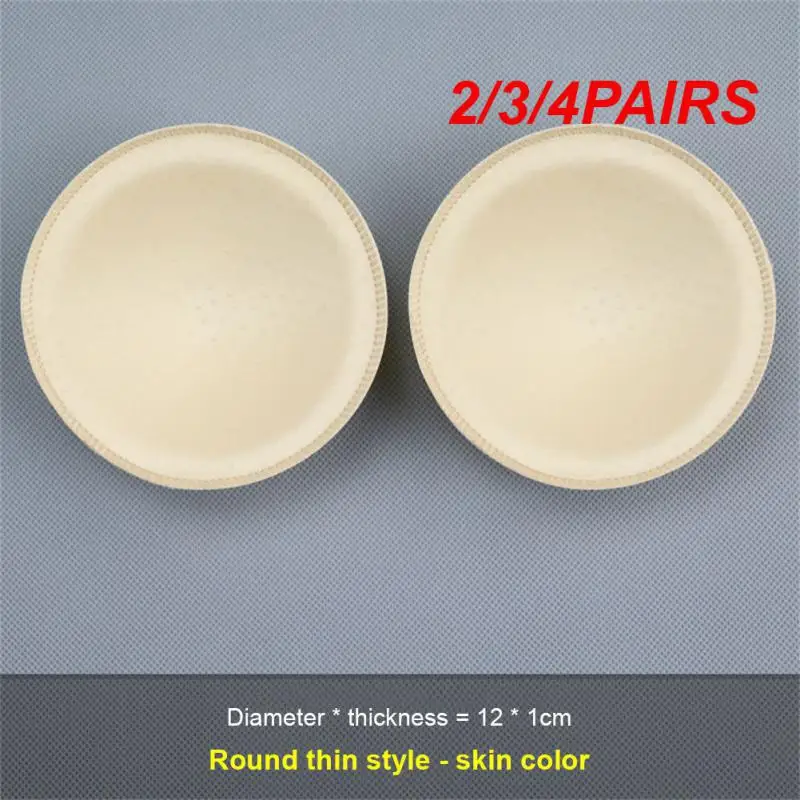 2/3/4PAIRS Bra Cups Inserts Breathable Comfortable To Wear 3 Shapes Stylish Lock Edge Trendy Washable Push-up Bra Cups Comfort