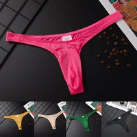 Culottes string sexy pour hommes, sous-vêtements respirants, culottes soyeuses, shorts taille basse, G-string, jockstraps, culottes érotiques pour hommes gays 2