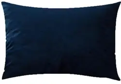 Luxurious Velvet Plaid Cushion Covers - 30cm x 50cm (Navy Blue)