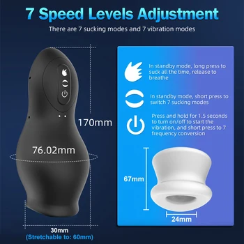 Male Sucking Masturbation Cup Automatic Telescopic Rotation Blowjob Masturbators Sex Machine Adult Sexy Toy for Men Real Vaginal 6