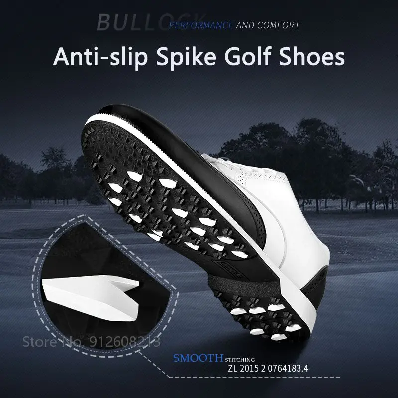 PGM Men Brogue Style Golf Shoes Waterproof Anti-slip Golf Sneakers
