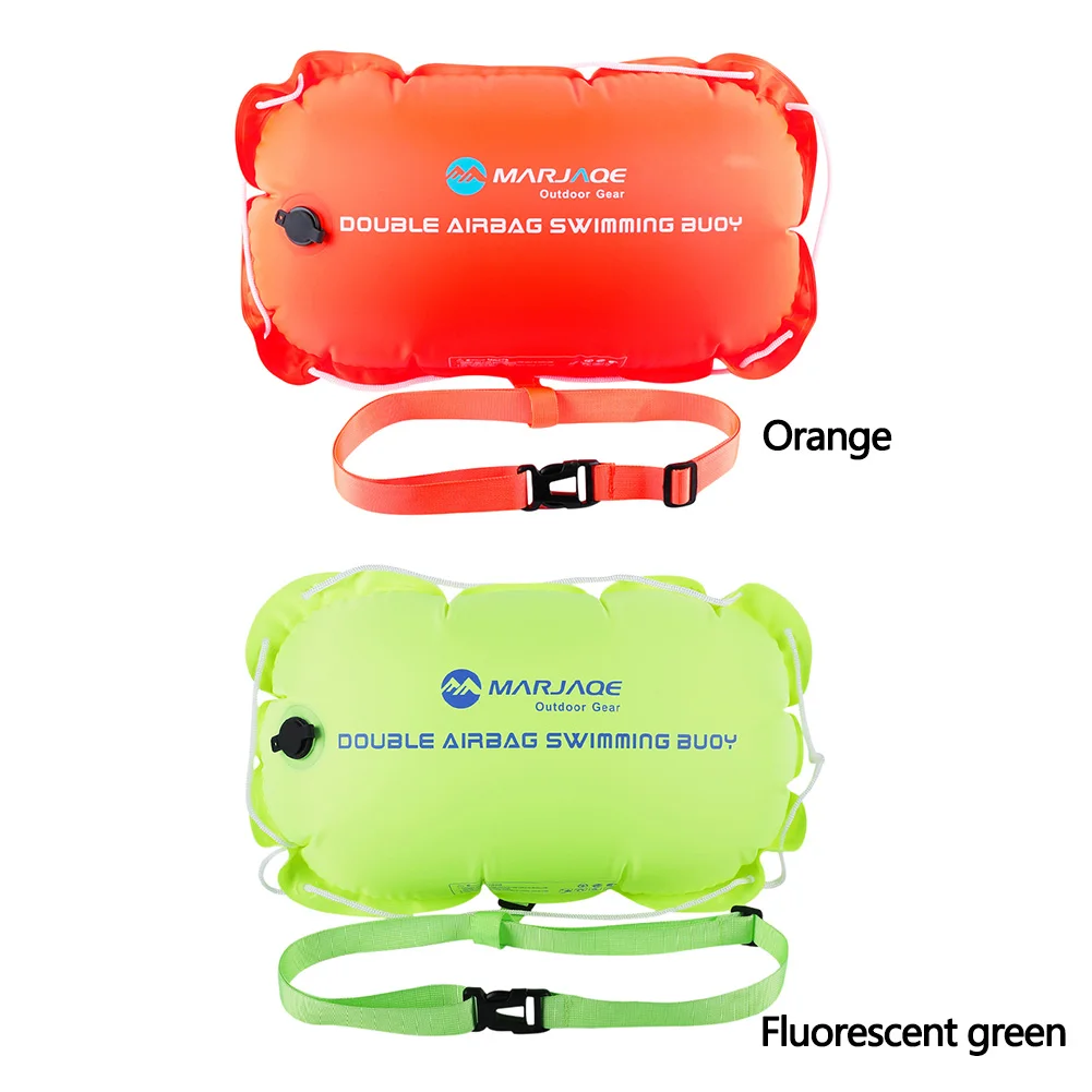 Multifunctional Air Bag Double Outdoor Safety Training Swimming Buoy with Waist Belt Water Sports Lifesaver Float Tow Bag