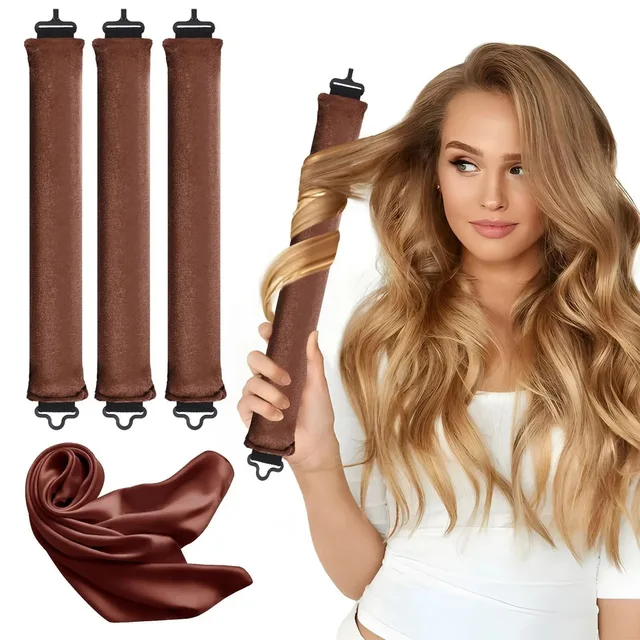 Heatless Hair Curler 27cm Sleep-friendly Heatless Curling Wand 3.5 Diameter Large Wave Curling Wand