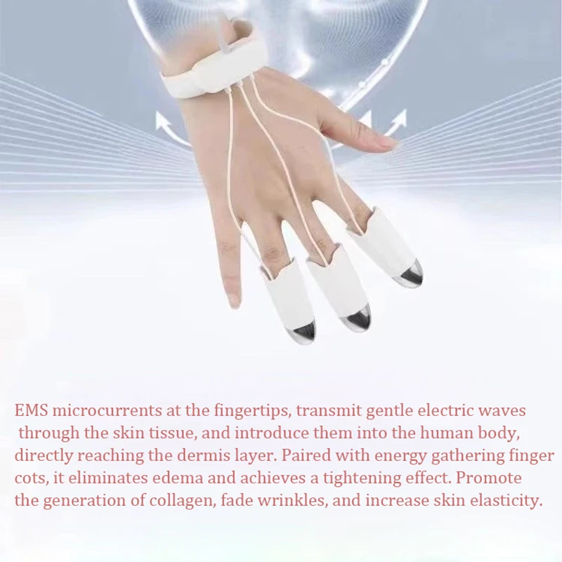 NEW Microcurrent Golden Finger NEW Face Lifting Neck Firming Devices Body Massager EMS Beauty Machine Skin Rejuvenation Finger