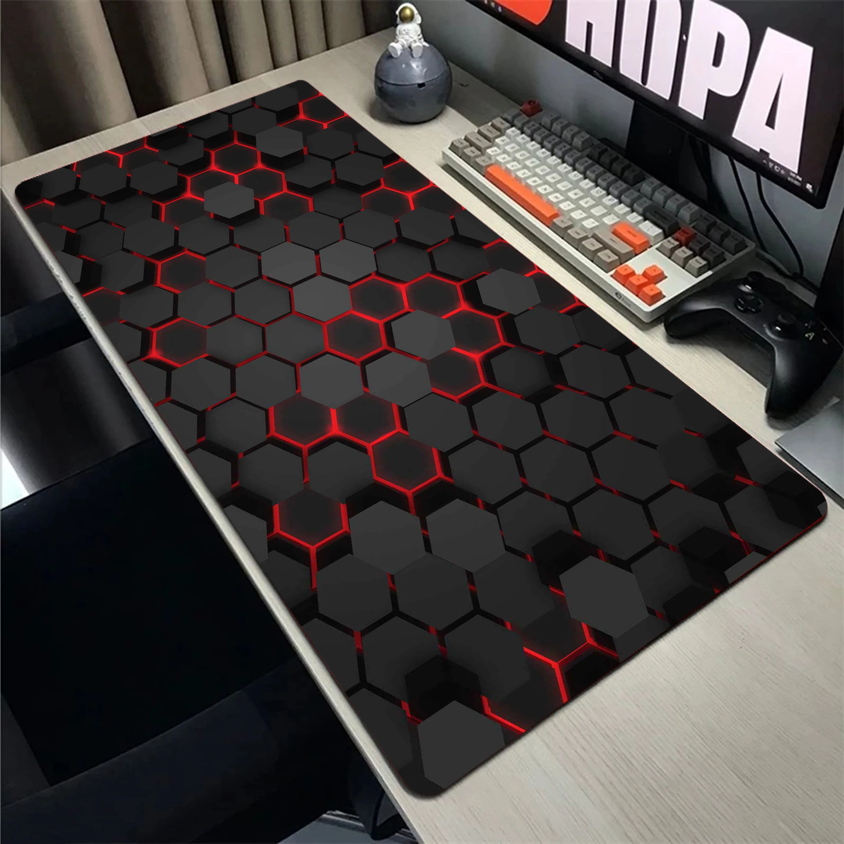 

Geometric Simple And Good-looking Gamer Mousepad Large Gaming Mouse Pad Computer Keyboard Pads Locking Edge Mouse Mat Desk Mat