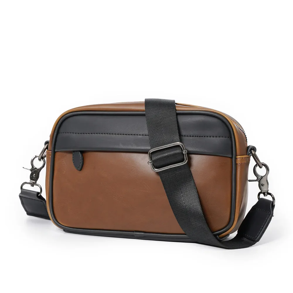 

Men Thick Leather Shoulder Bag Man Messenger Bag for Boy Girl Leather fashion Flap Male Crossbody Bags Small Handbag Clutch Bags