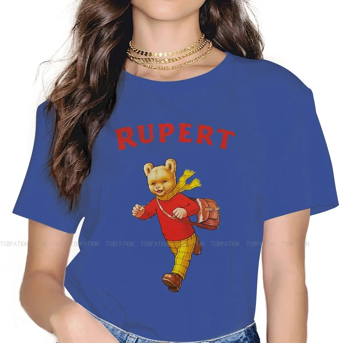 

Run 5XL TShirt Rupert Bear Printing Streetwear Comfortable T Shirt Female Tee Unique