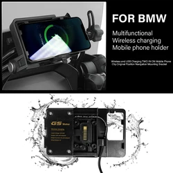 Wireless Charger GPS Navigation Mobile Phone Holder For BMW R1250GS  R1200GS F850GS F 700 800 GS F900XR F900R S1000XR R 1250 RS