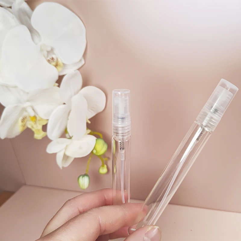 Mini Perfume Atomizer 10pcs Mini Clear 2ml 3ml 5ml 7ml 10ml Atomizer Empty Glass Bottle Spray Refillable