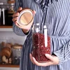 1Pcs Glass Food Storage Jars,Glass Storage Containers Clear Glass Food Canister with Bamboo Lid Airtight For Coffee,Flour, Sugar 5