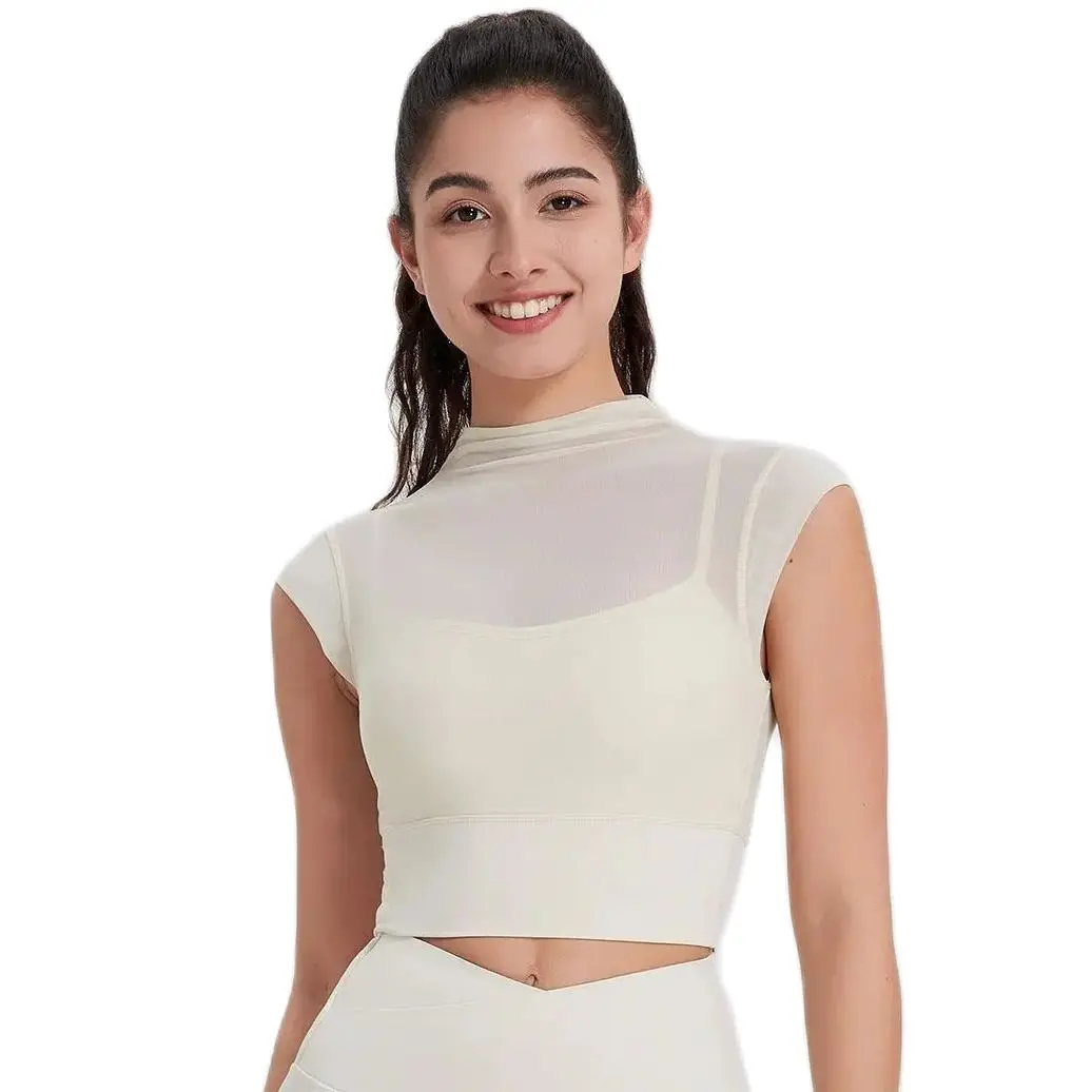 

Летняя дышащая сетчатая майка для йоги, женская спортивная майка для фитнеса, майка без рукавов для тренажерного зала, тренировочная уличная одежда для бега