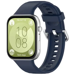 Silicone Sports Strap - Comfortable & Breathable Smartwatch Wristband Accessory - Huawie Fit 4 5 Pro (Midnight Blue)