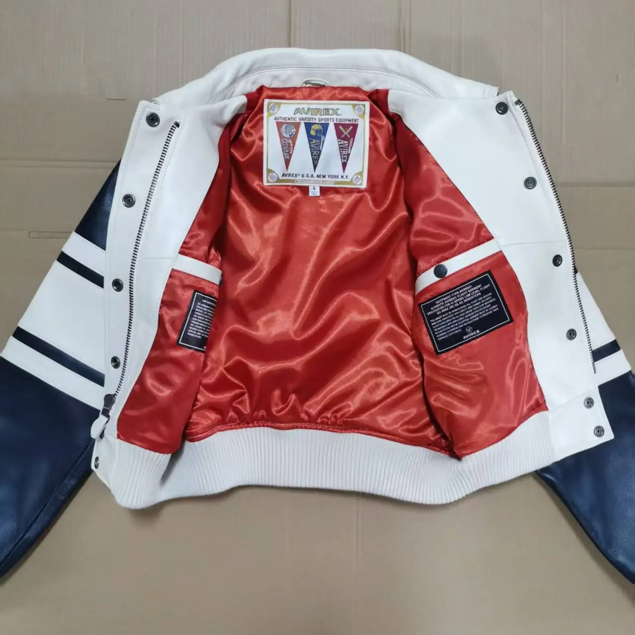 AVIREX 2025 Spring New Women's French Imported Antique Sheepskin