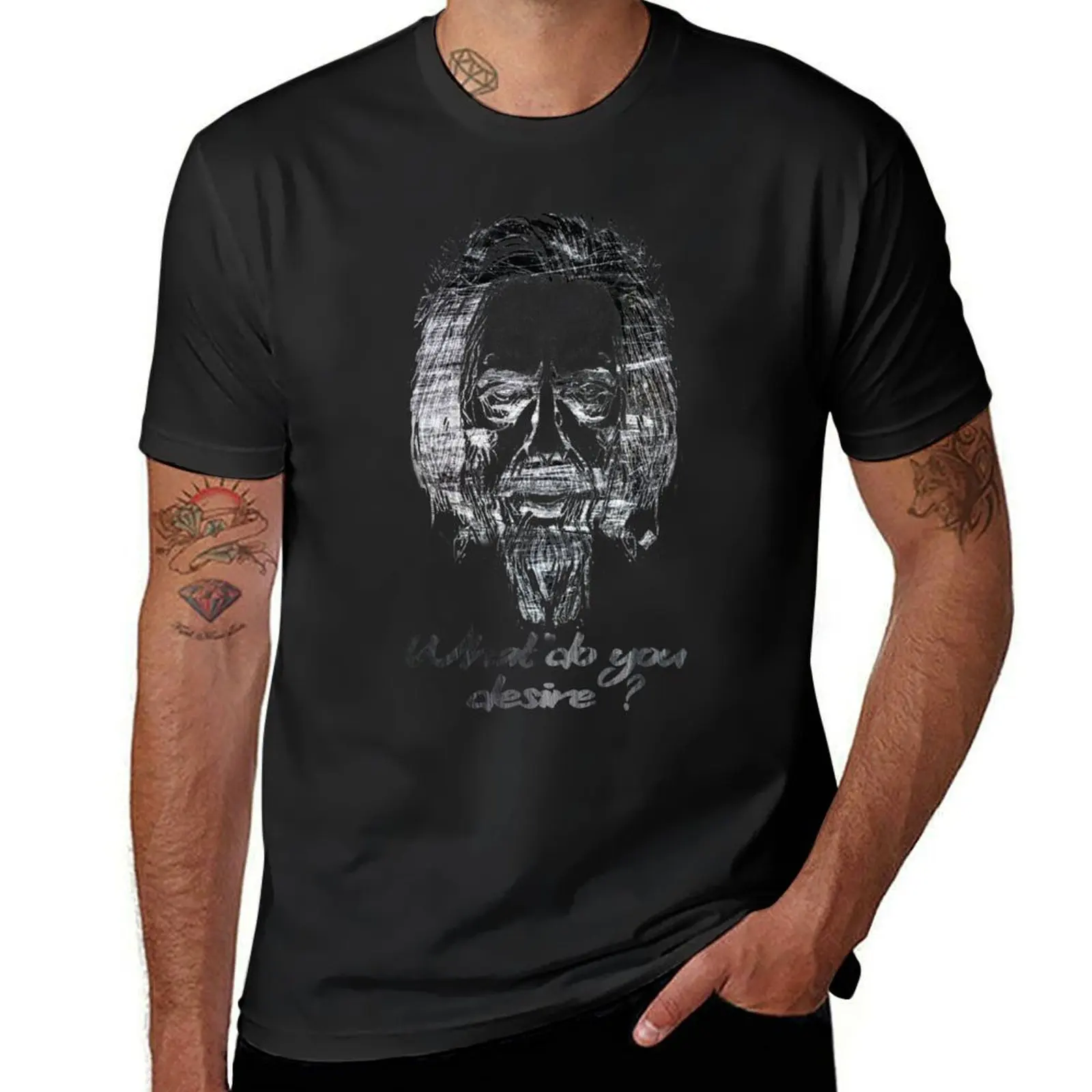Alan Watts - What do you desire? T-Shirt heavyweights tops mens workout shirts
