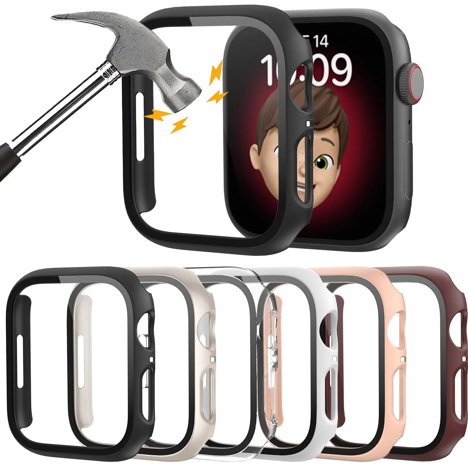 Premium Glass Screen Protector Case for Apple Watch - Durable Protection Cover Accessories