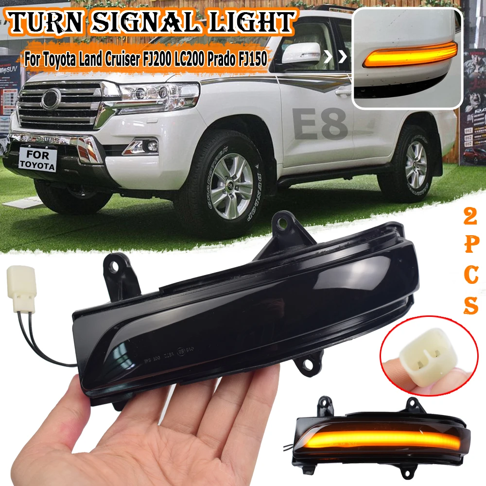 Side Rearview Mirror Led Turn Signal Light Repeater Lamp For Toyota
