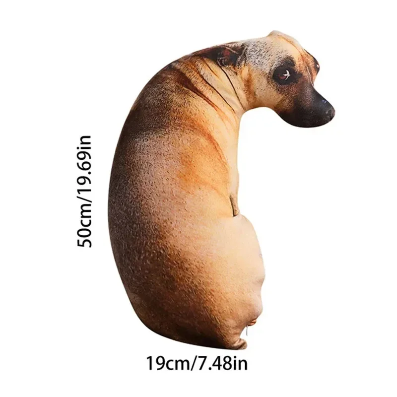 70/50cm 3D Dog Simulation Cushions Cute Lifelike Animal Funny Dog Cartoon Personality Cushion Printed Throw Pillows Home Decor 6