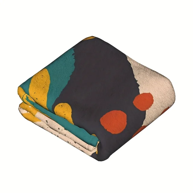 Abstract Plant Flannel Blanket 4