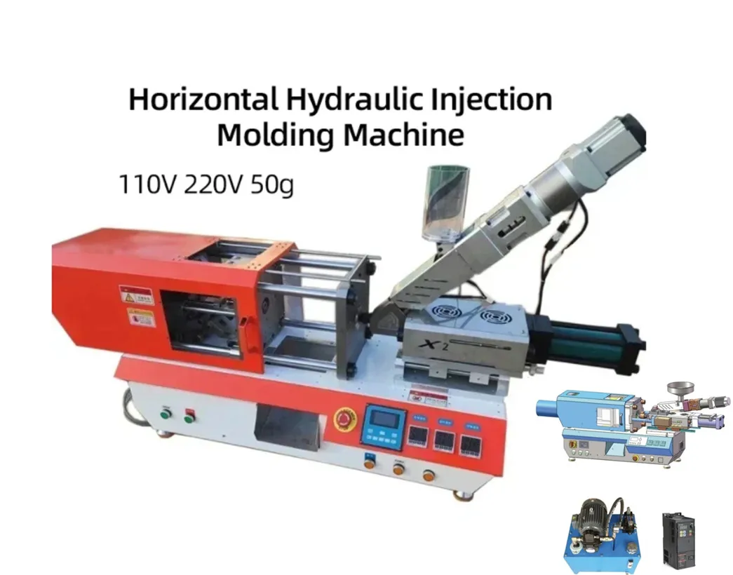 220V/110V 16T Injection Molding Machine Plastic Molding Machine Horizontal Hydraulic Molding Machine Injection Pressure 150 Mpa