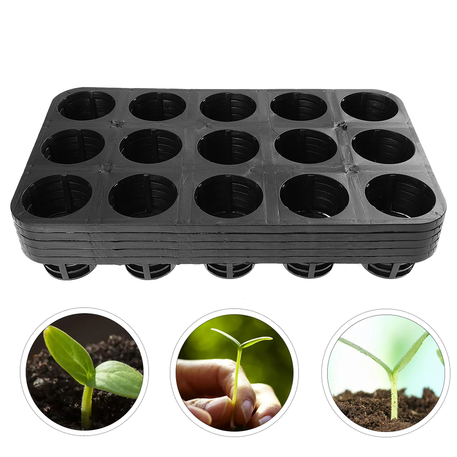 

5pcs Plant Germination Tray Plastic Planting Tray Garden Flower Sowing Tray