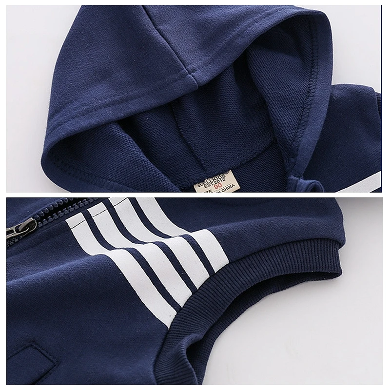 XUANMU Striped Boys Waistcoat Toddler Sleeveless Hoodies Kids Vest Jacket Children's Clothes XB081_voghion.com