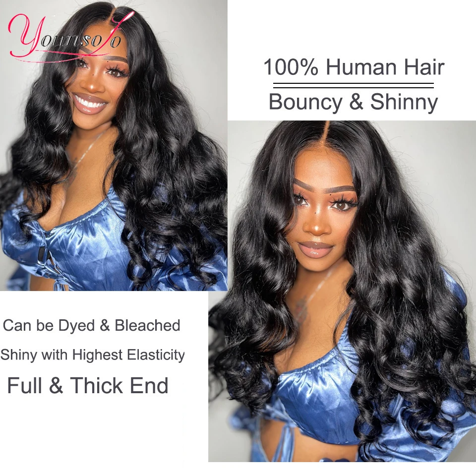 Younsolo Loose Wave Bundles Brazilian Human Hair Loose Weave Bundles 1/3/4/Pcs Lot Natural Black Human Hair Extensions For Woman 2