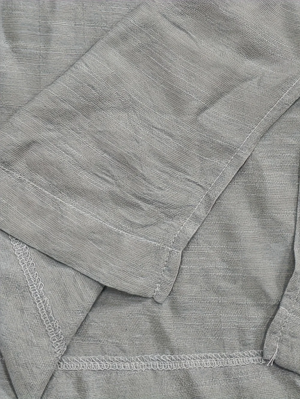 Plus Size Damen Einfarbiges, lässiges Kurzarm-T-Shirt mit Rundhalsausschnitt, bequeme Passform, Basic-Top – Detail 10