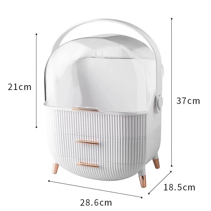 Makeup Organizer Makeup Storage Box Jewelry Organizer Cosmetic Storage Box Storage Box Cosmetic Storage Box Bathroom Big Capacity Waterproof Dustproof Jewelry Makeup Organizer Home Skin Care Make Up Storage Drawer