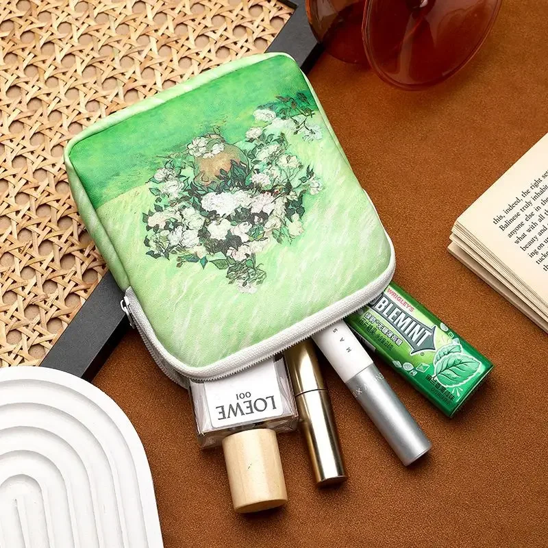 여성용 위생 냅킨 보관 가방, 탐폰 가방, 신용카드 홀더 파우치, 냅킨 수건, 화장품 코튼 동전 지갑 정리함 